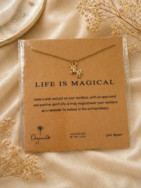 Gold Unicorn Necklace/Life is Magical Dogeared